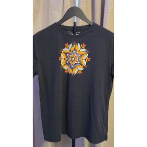 Columbia Omni-Shade Floral T-Shirt Women's Size Large Black